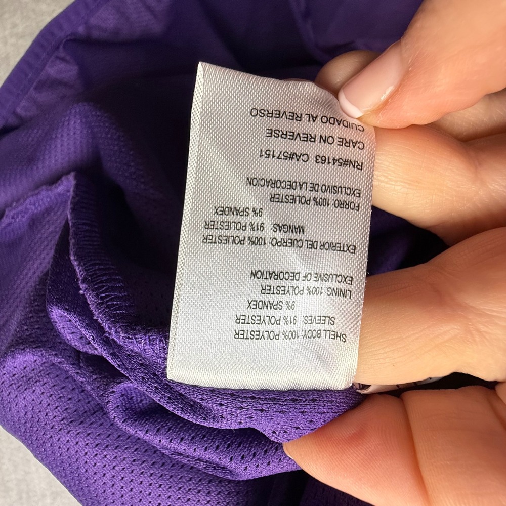 NFL Minnesota Vikings Mens XL Quarter Zip Pullover Jacket Purple Gray Colorblock - Picture 6 of 6